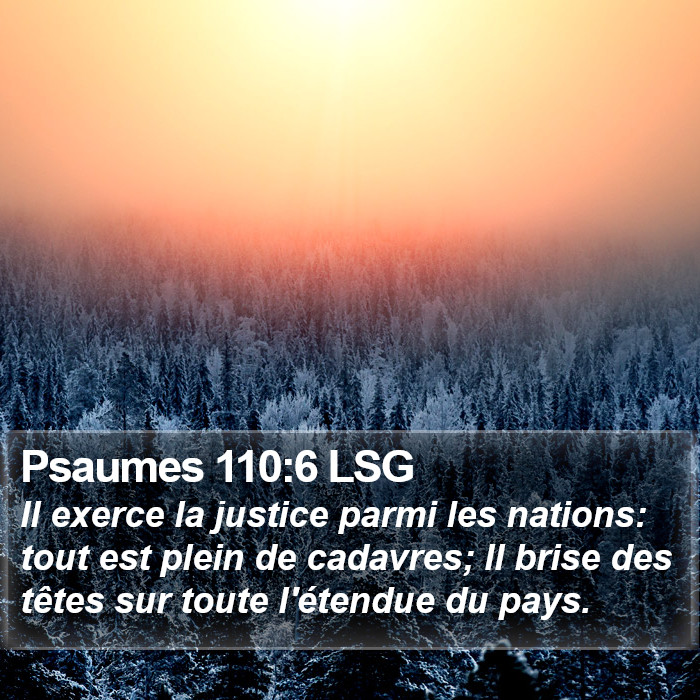 Psaumes 110:6 LSG Bible Study