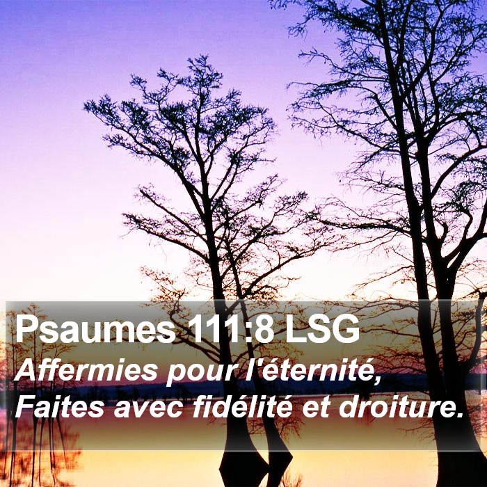 Psaumes 111:8 LSG Bible Study