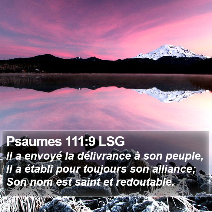 Psaumes 111:9 LSG Bible Study