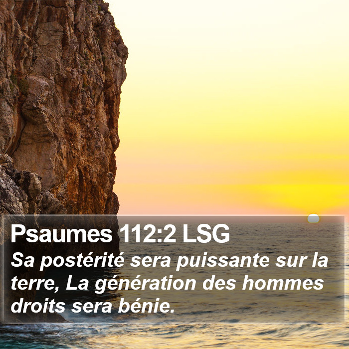 Psaumes 112:2 LSG Bible Study