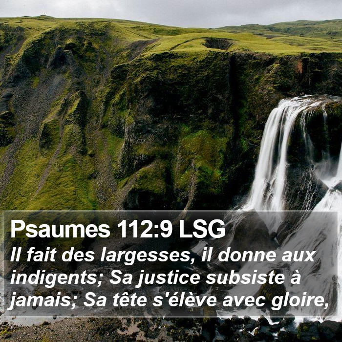 Psaumes 112:9 LSG Bible Study