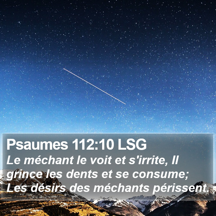 Psaumes 112:10 LSG Bible Study