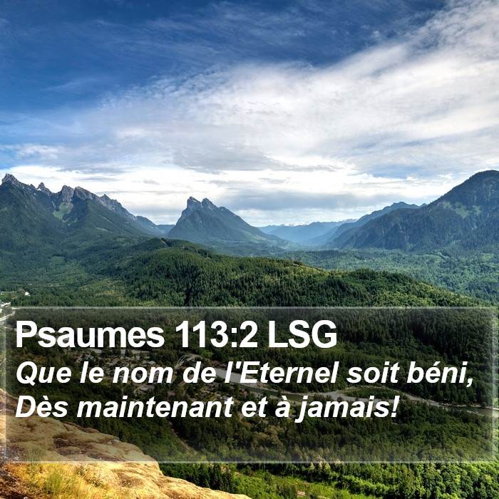 Psaumes 113:2 LSG Bible Study