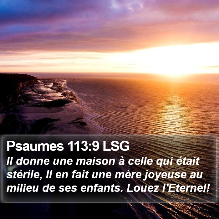 Psaumes 113:9 LSG Bible Study