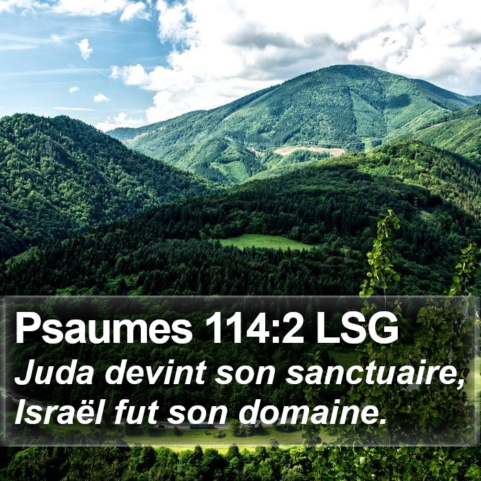 Psaumes 114:2 LSG Bible Study