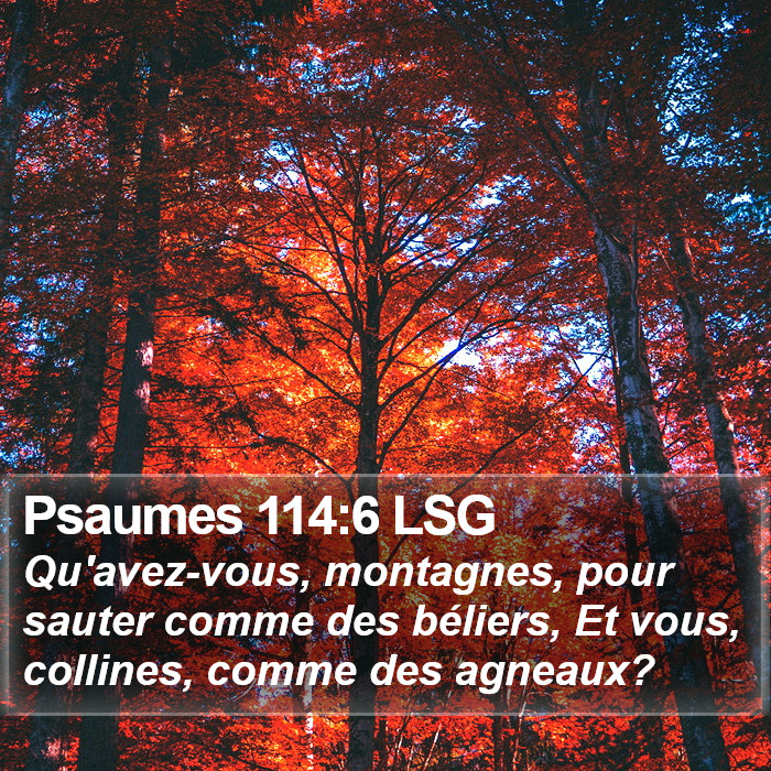 Psaumes 114:6 LSG Bible Study