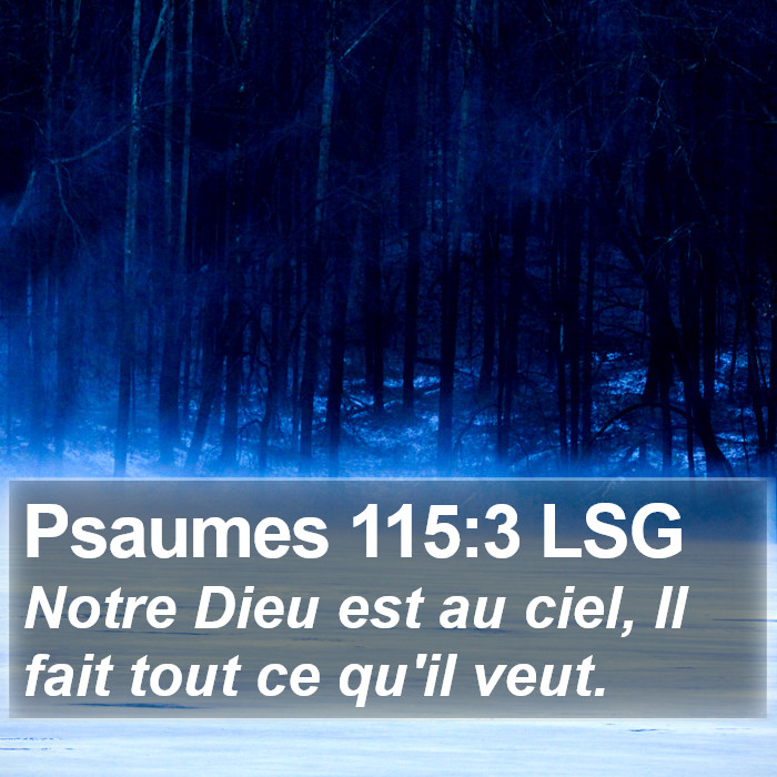 Psaumes 115:3 LSG Bible Study