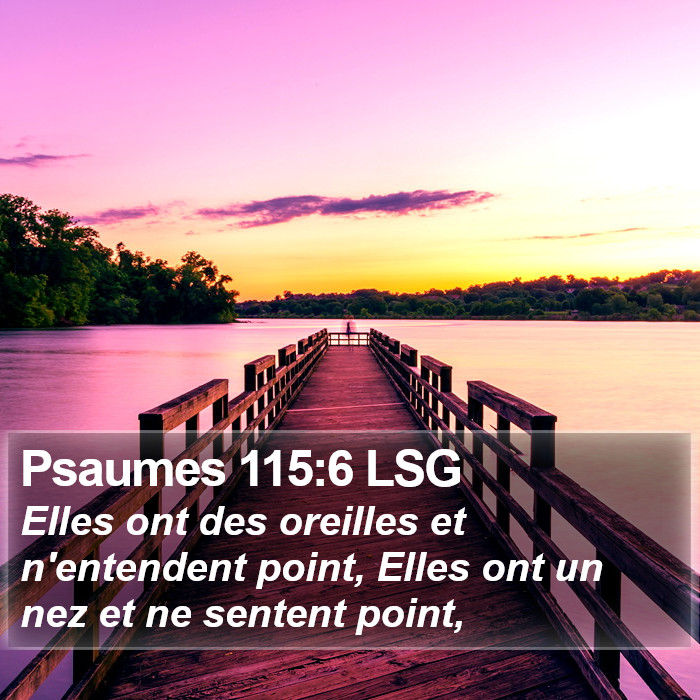 Psaumes 115:6 LSG Bible Study