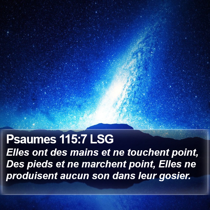 Psaumes 115:7 LSG Bible Study