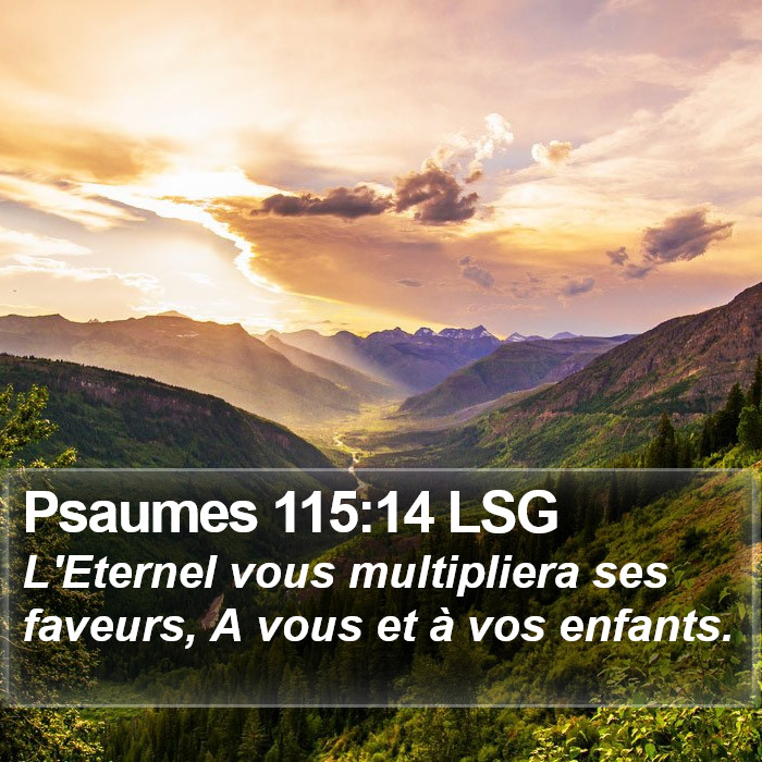 Psaumes 115:14 LSG Bible Study