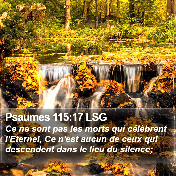 Psaumes 115:17 LSG Bible Study