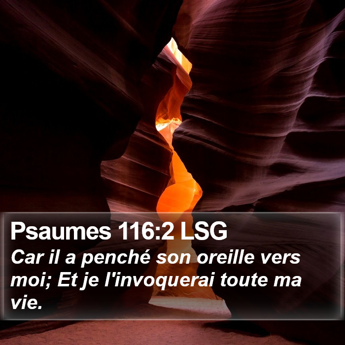 Psaumes 116:2 LSG Bible Study