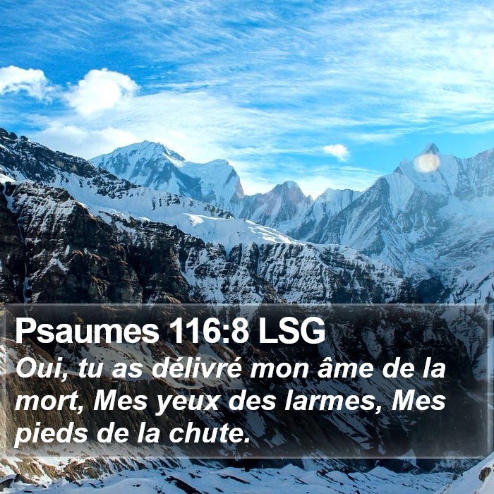 Psaumes 116:8 LSG Bible Study
