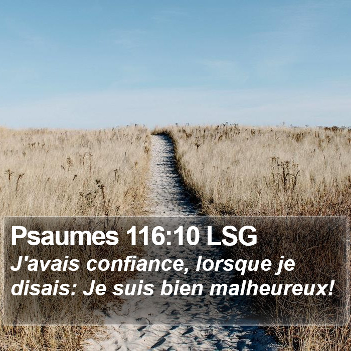 Psaumes 116:10 LSG Bible Study