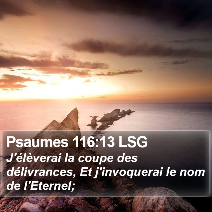 Psaumes 116:13 LSG Bible Study