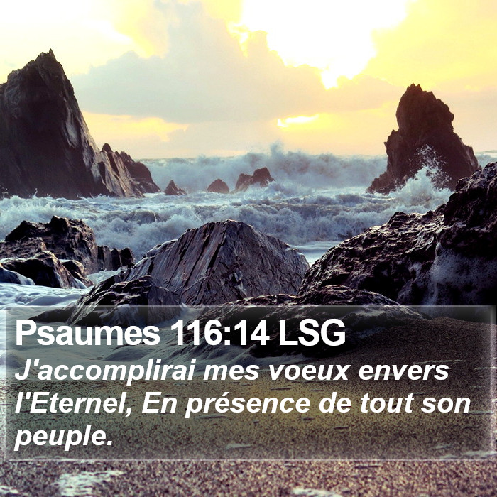 Psaumes 116:14 LSG Bible Study