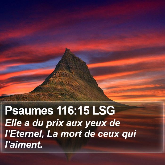 Psaumes 116:15 LSG Bible Study