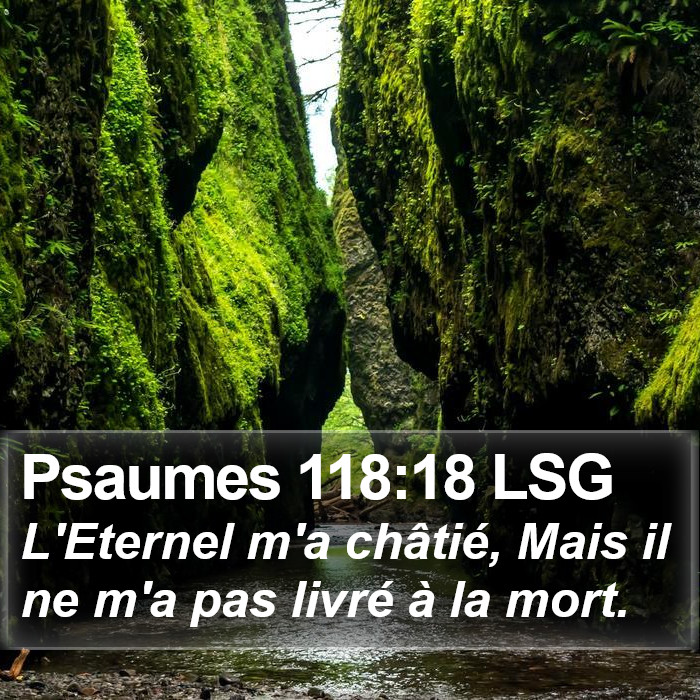 Psaumes 118:18 LSG Bible Study