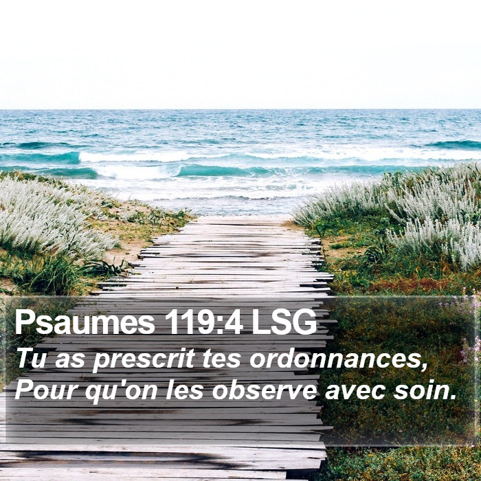 Psaumes 119:4 LSG Bible Study