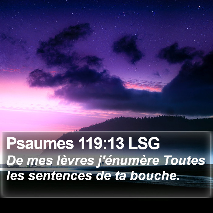 Psaumes 119:13 LSG Bible Study