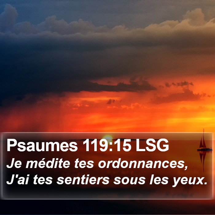 Psaumes 119:15 LSG Bible Study