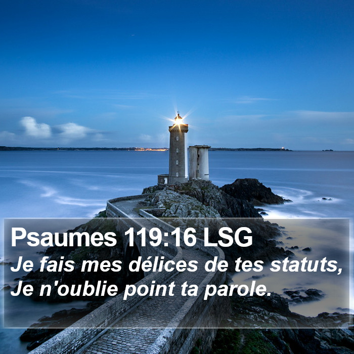 Psaumes 119:16 LSG Bible Study