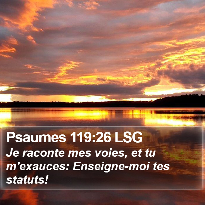 Psaumes 119:26 LSG Bible Study