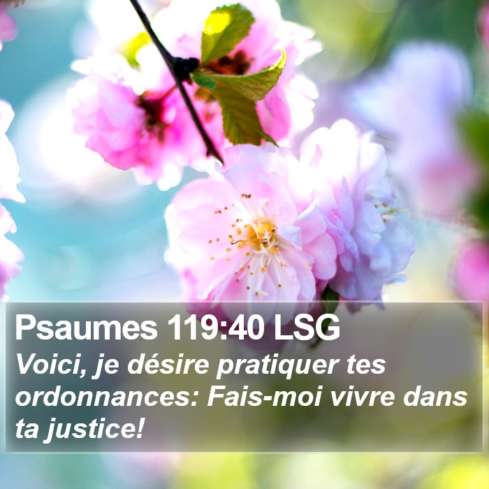 Psaumes 119:40 LSG Bible Study