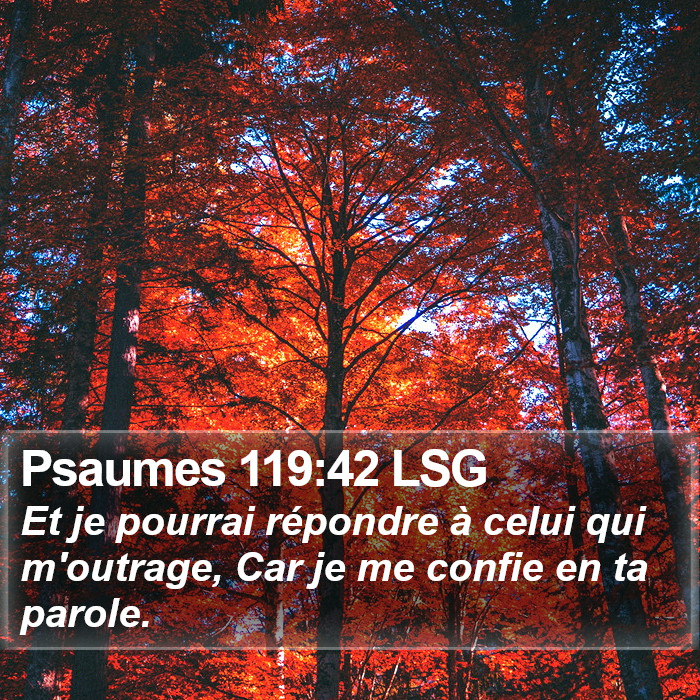 Psaumes 119:42 LSG Bible Study