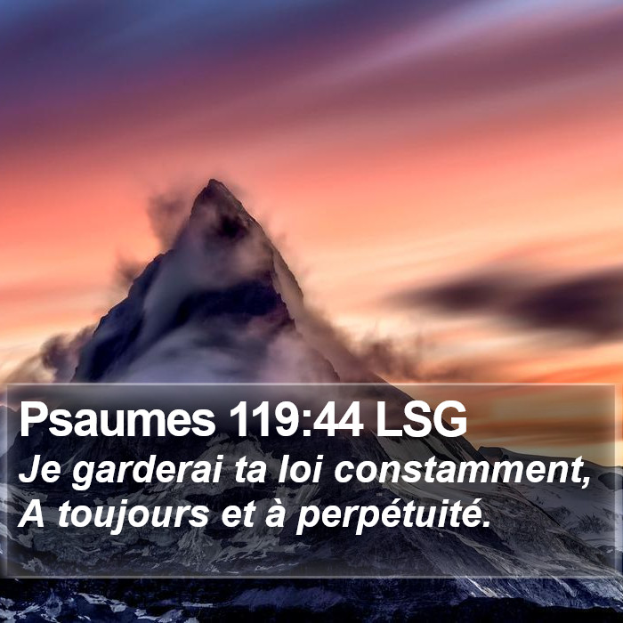 Psaumes 119:44 LSG Bible Study