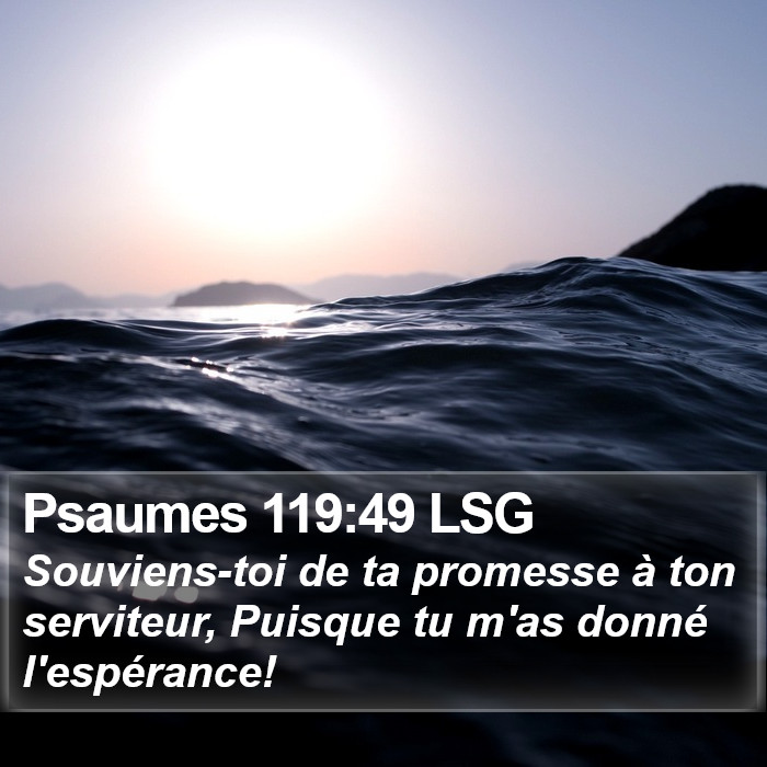 Psaumes 119:49 LSG Bible Study