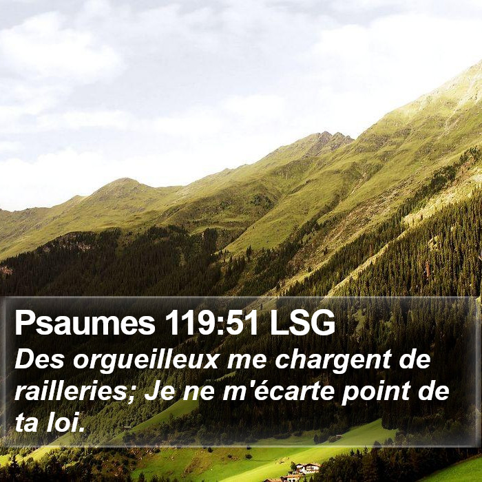 Psaumes 119:51 LSG Bible Study