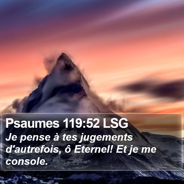 Psaumes 119:52 LSG Bible Study