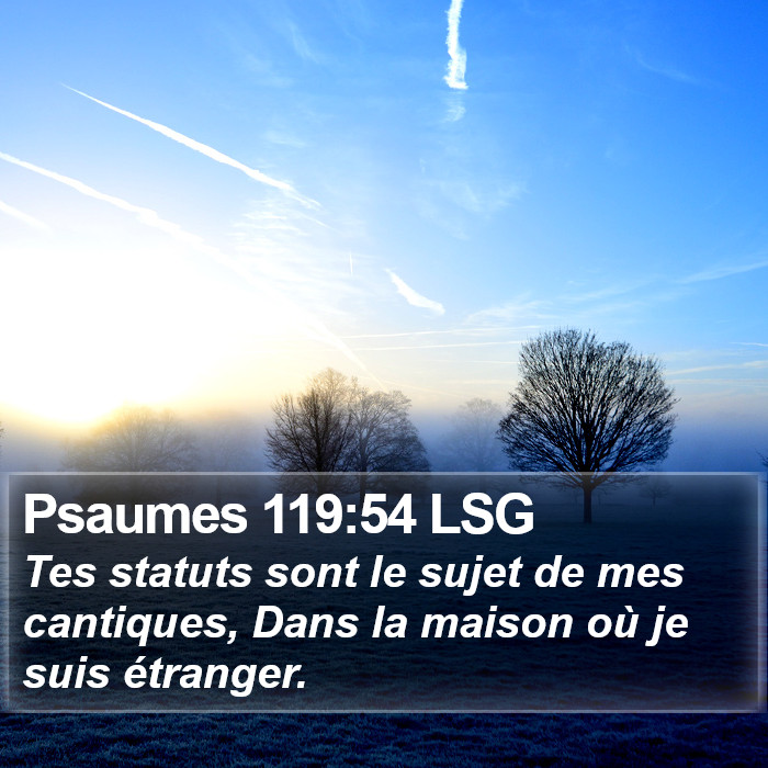 Psaumes 119:54 LSG Bible Study