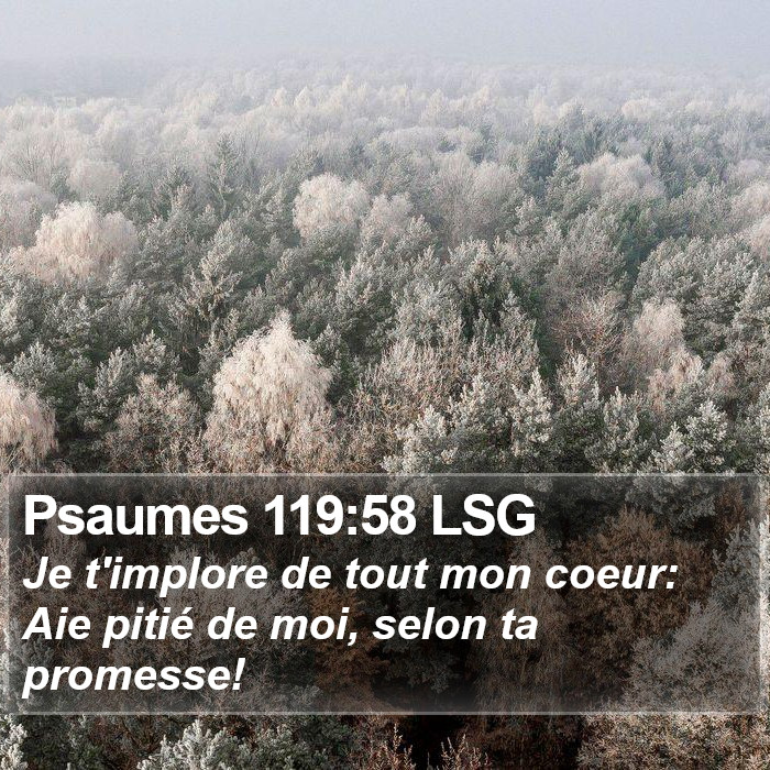 Psaumes 119:58 LSG Bible Study