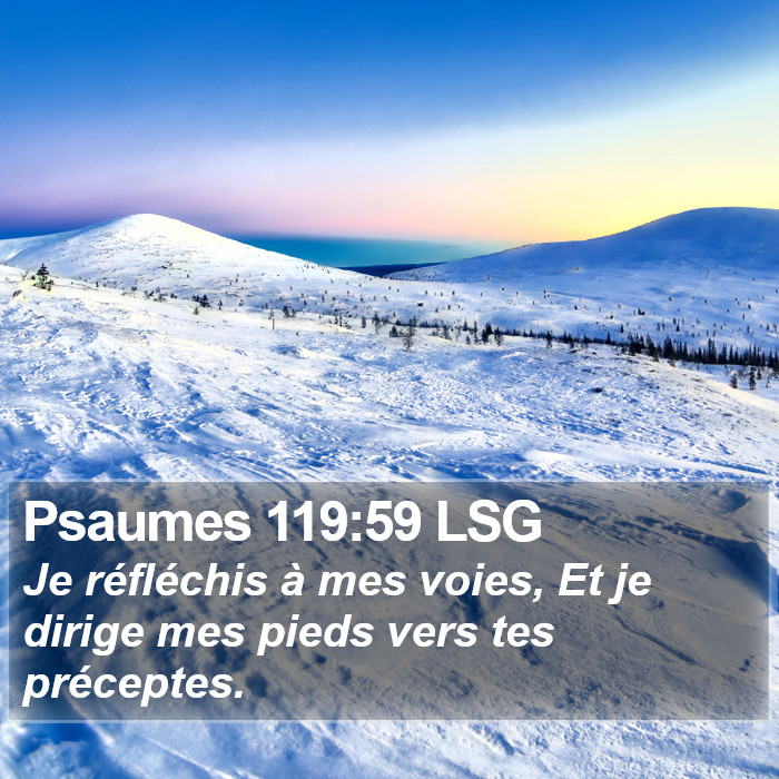 Psaumes 119:59 LSG Bible Study