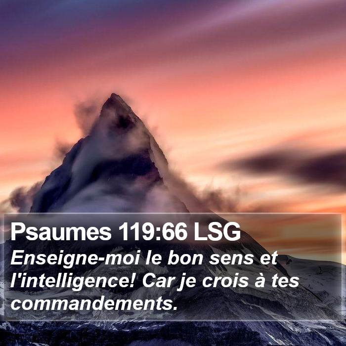 Psaumes 119:66 LSG Bible Study