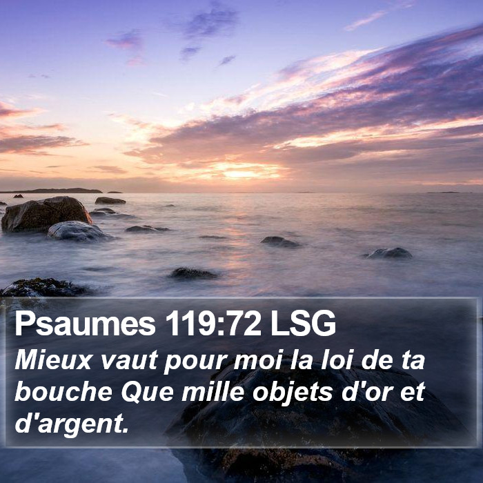 Psaumes 119:72 LSG Bible Study