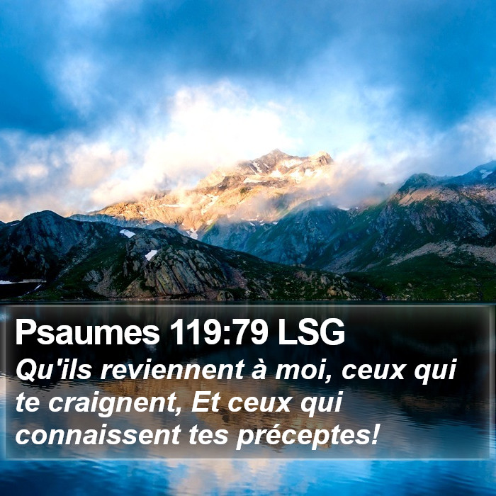 Psaumes 119:79 LSG Bible Study