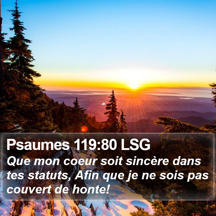 Psaumes 119:80 LSG Bible Study