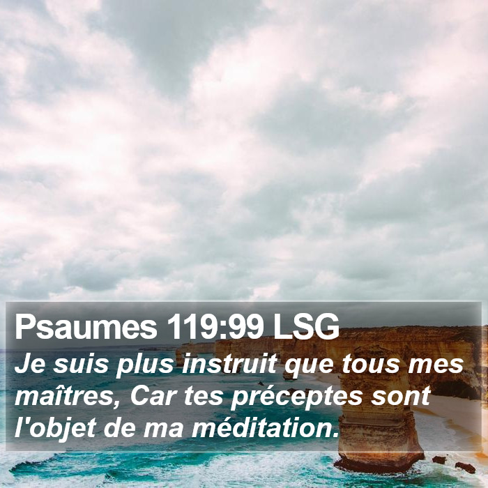 Psaumes 119:99 LSG Bible Study