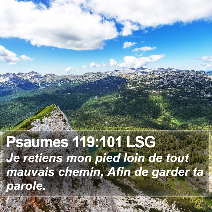 Psaumes 119:101 LSG Bible Study