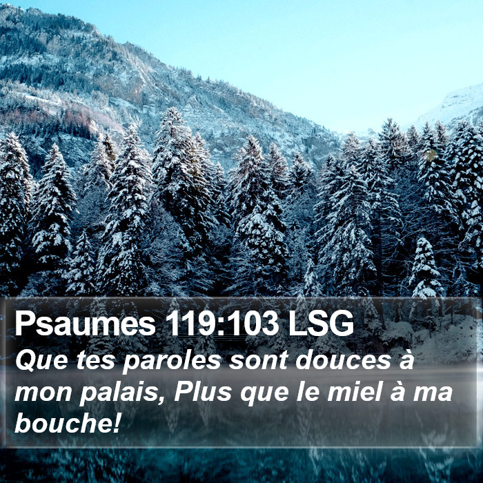 Psaumes 119:103 LSG Bible Study