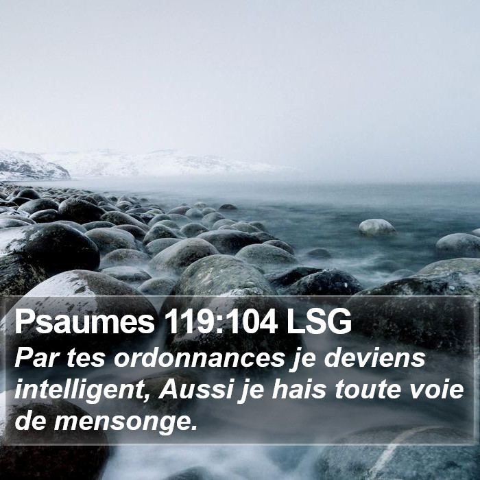 Psaumes 119:104 LSG Bible Study