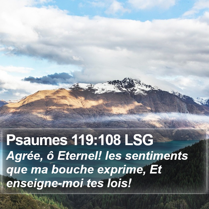 Psaumes 119:108 LSG Bible Study