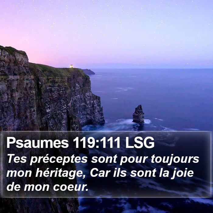 Psaumes 119:111 LSG Bible Study