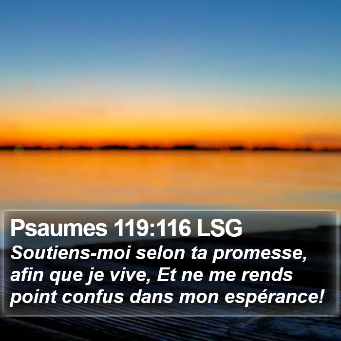 Psaumes 119:116 LSG Bible Study