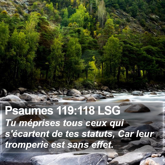 Psaumes 119:118 LSG Bible Study