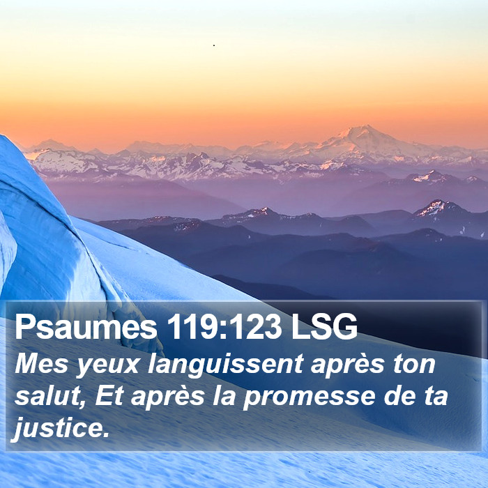 Psaumes 119:123 LSG Bible Study