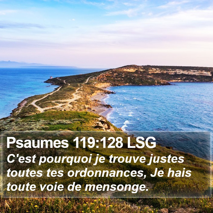 Psaumes 119:128 LSG Bible Study